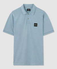 Polo bleu en coton avec badge Norton brodé